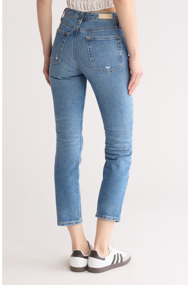 Isabelle High Waist Ankle Straight Leg Jeans, Alternate, color, 18 YEARS POPLAR