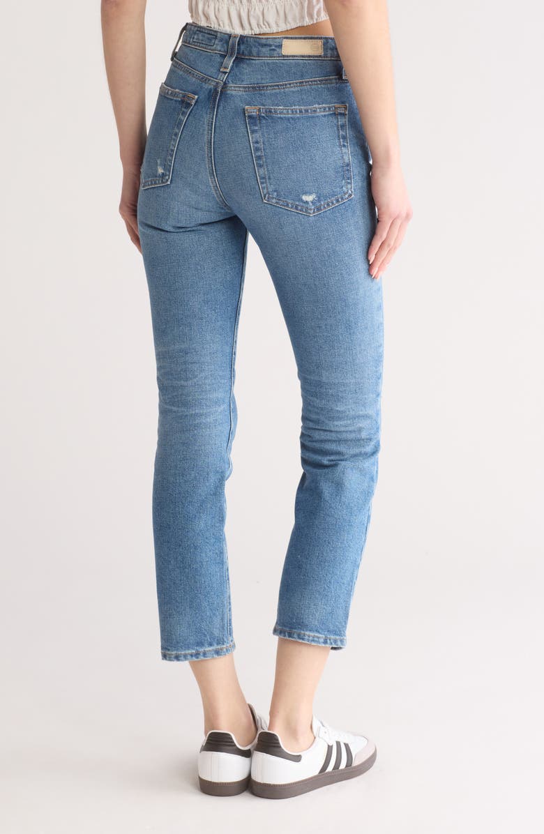 AG Isabelle High Waist Ankle Straight Leg Jeans, Alternate, color, 18 Years Poplar