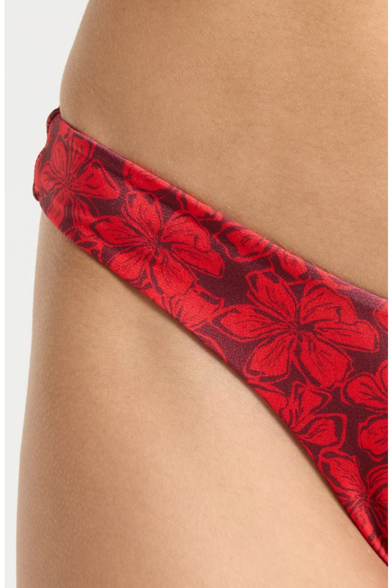 Y-Cut Thong Bikini Bottoms, Alternate, color, SASSY SANGRIA