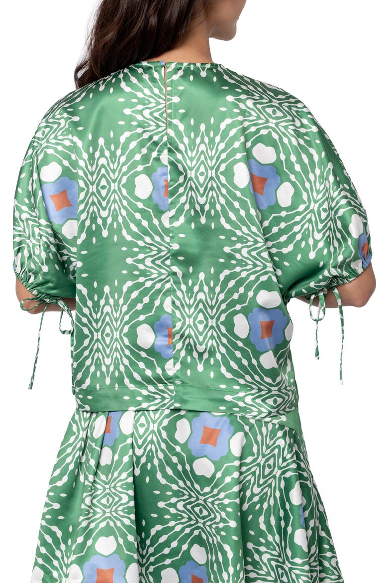 Brigette Print Top, Alternate, color, GREEN MULTI