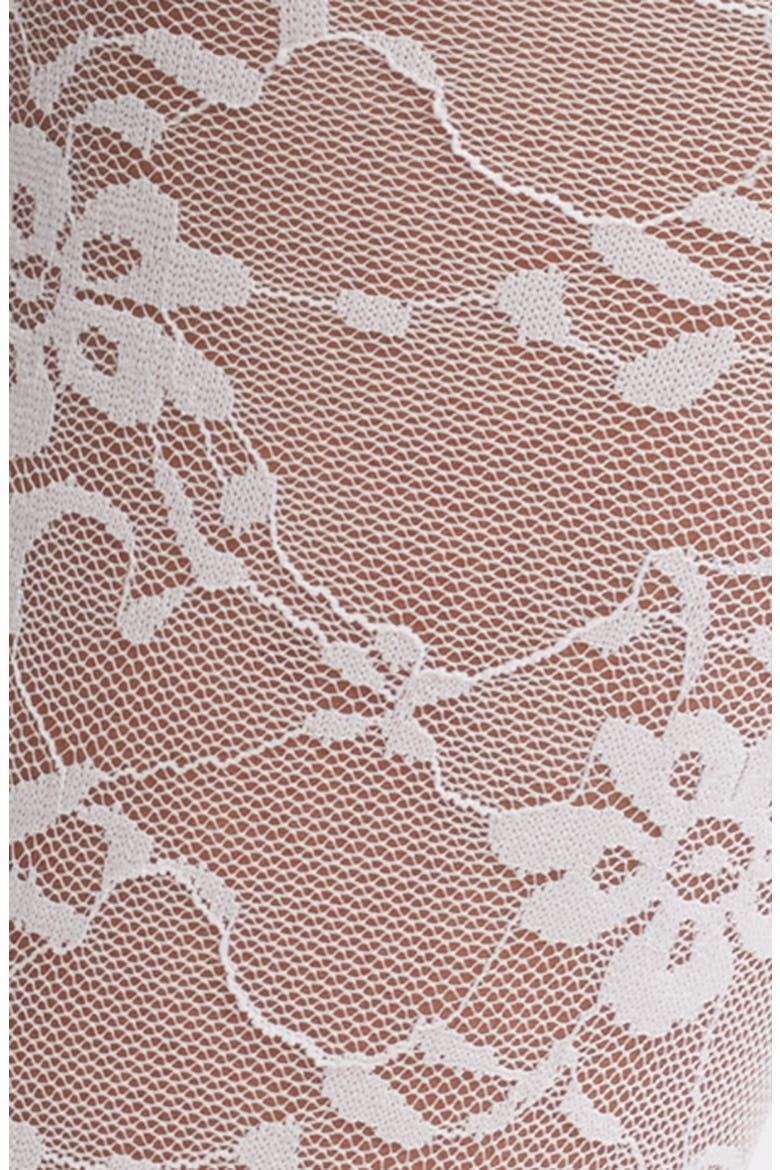 Ava Sheer Lace Crew Socks, Alternate, color, WHITE
