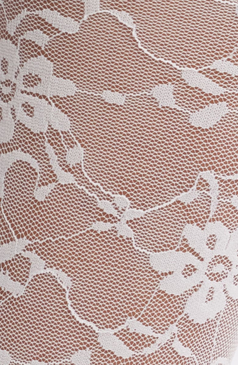 HIGH HEEL JUNGLE Ava Sheer Lace Crew Socks, Alternate, color, White