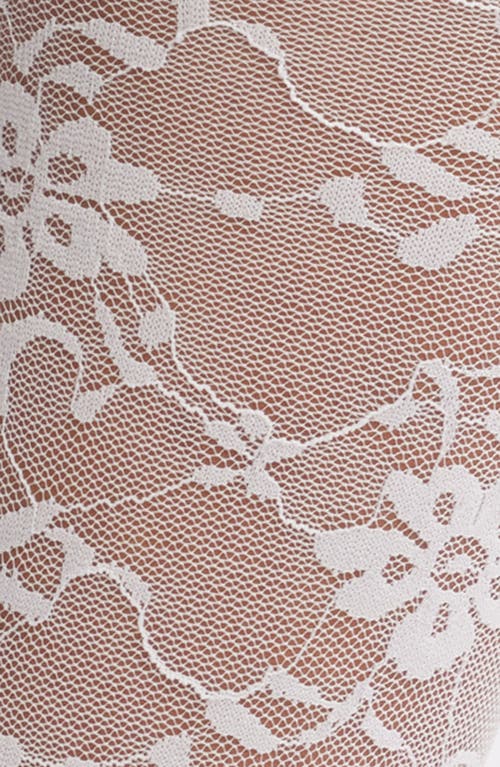 High Heel Jungle Ava Sheer Lace Crew Socks In White