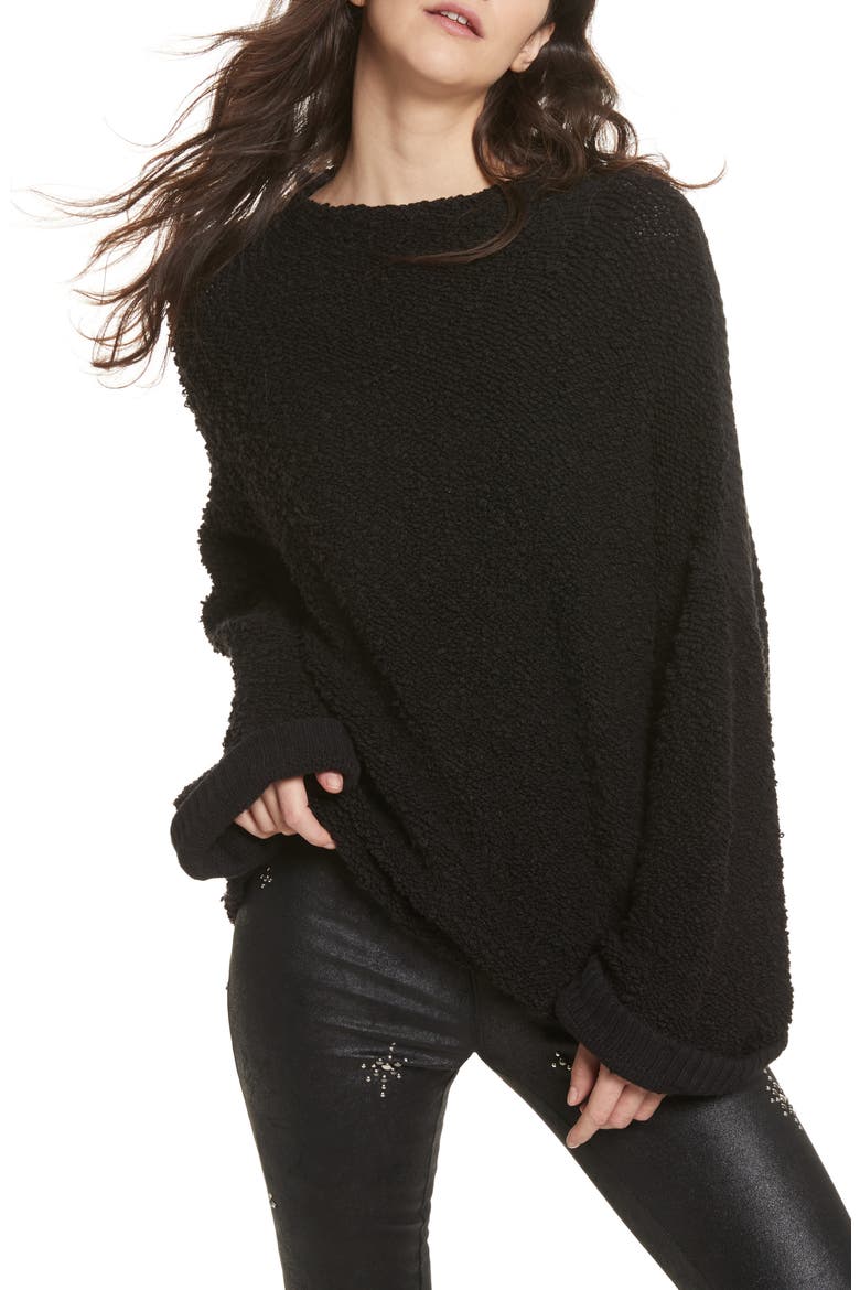 Cuddle Up Pullover, Main, color, BLACK