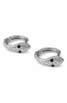 REBL Snake Huggie Hoop Earrings