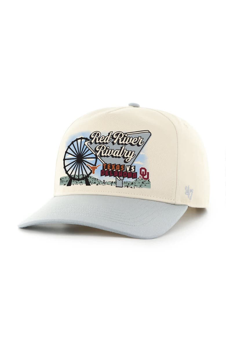 '47 Men's '47 Natural/Gray Texas Longhorns vs. Oklahoma Sooners Red River Rivalry Showdown Hitch Adjustable Hat, Main, color, Natural