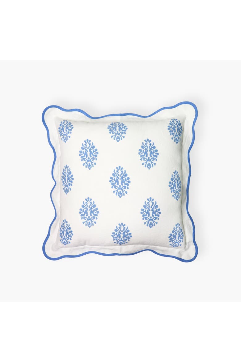 Nila - Linen Throw Pillow Cover, Main, color, Pastel Blue