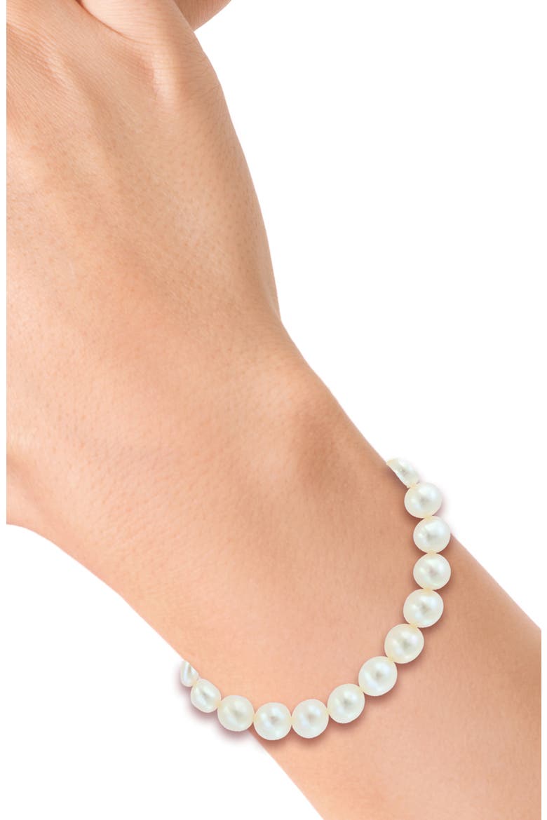 Sterling Silver Freshwater Pearl Bracelet, Alternate, color, WHITE