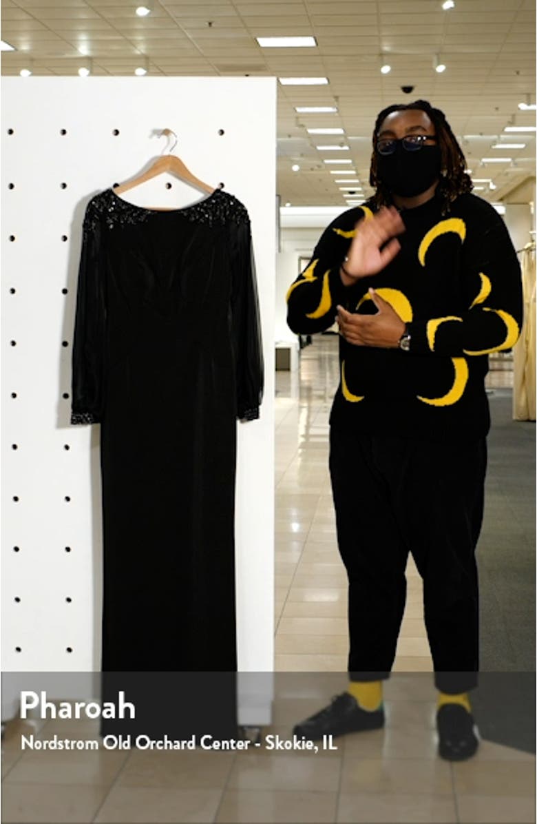 Beaded Bubble Sleeve Gown, sales video thumbnail