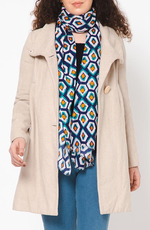 Woven Wool Fringe Scarf