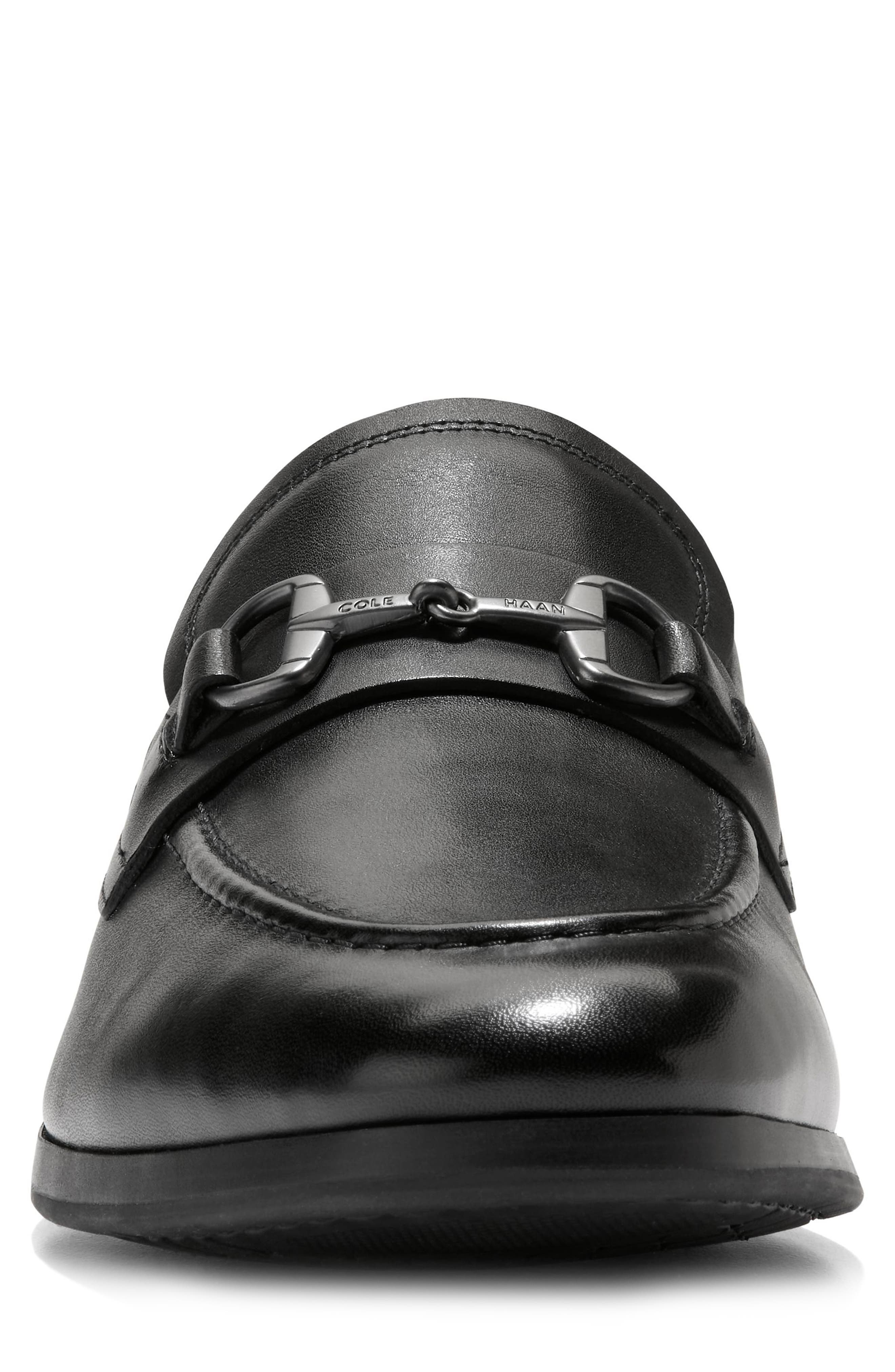 Cole Haan Lewis Grand Bit Loafer, Alternate, color, Black / Black