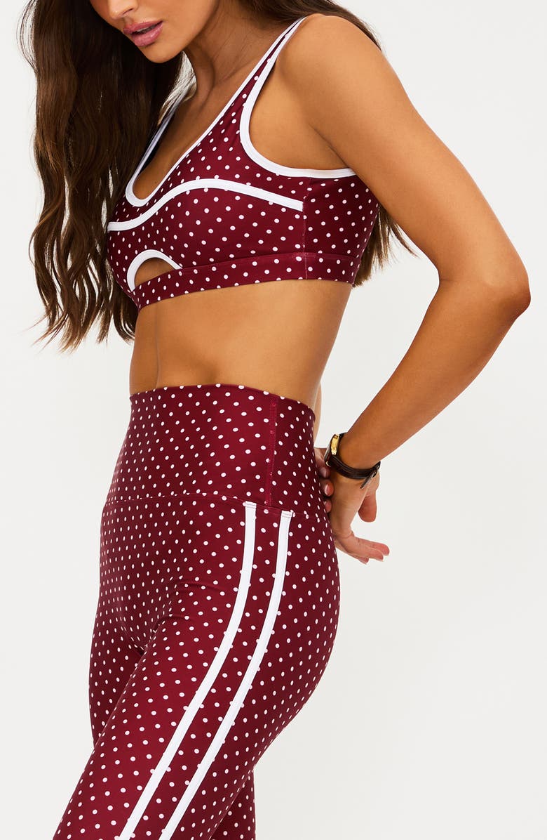 Beach Riot Moxie Sports Bra, Alternate, color, Crimson Dot