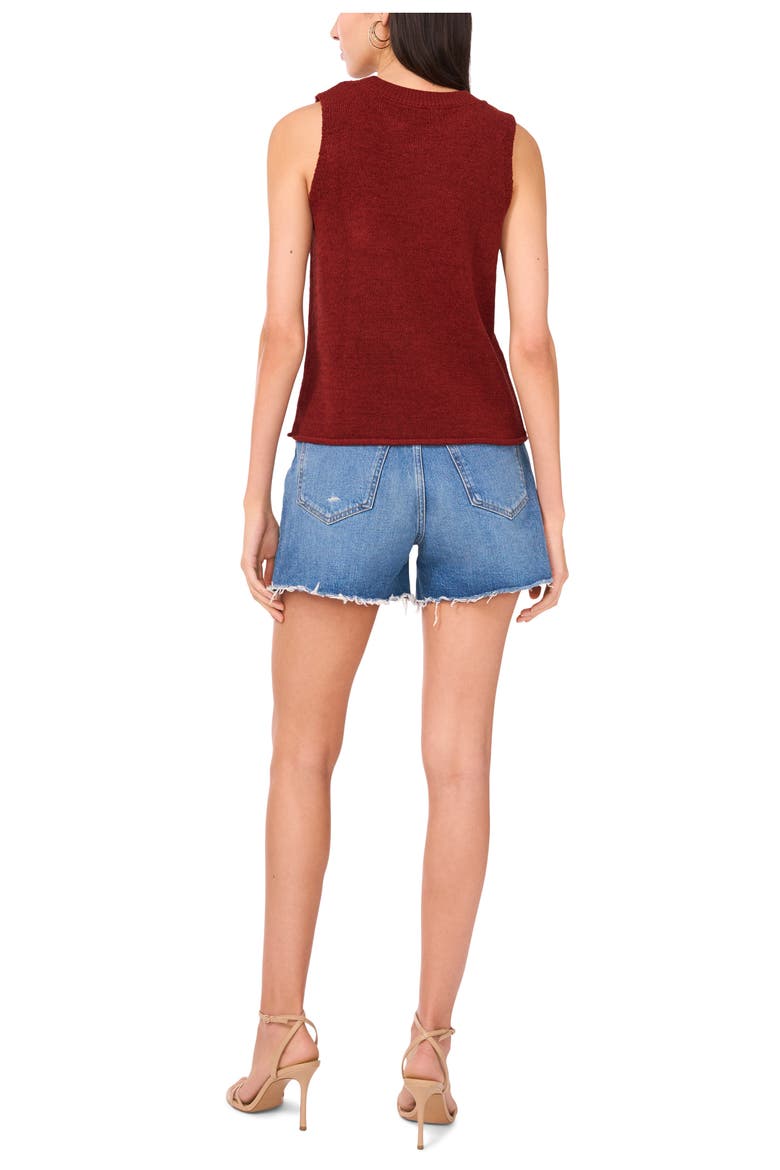 Crewneck Sweater Tank, Alternate, color, DEEP HENNA