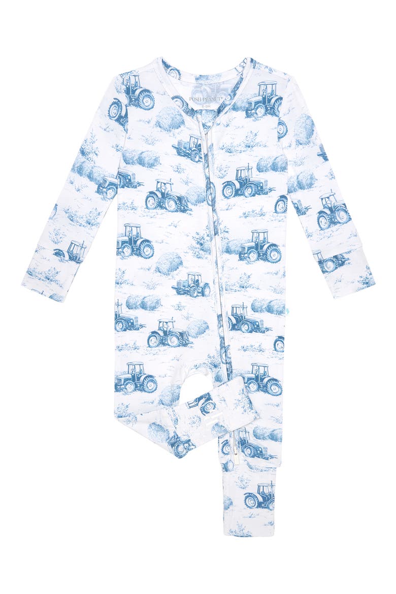 Fitted Convertible One-Piece Pajamas, Main, color, DARK BLUE