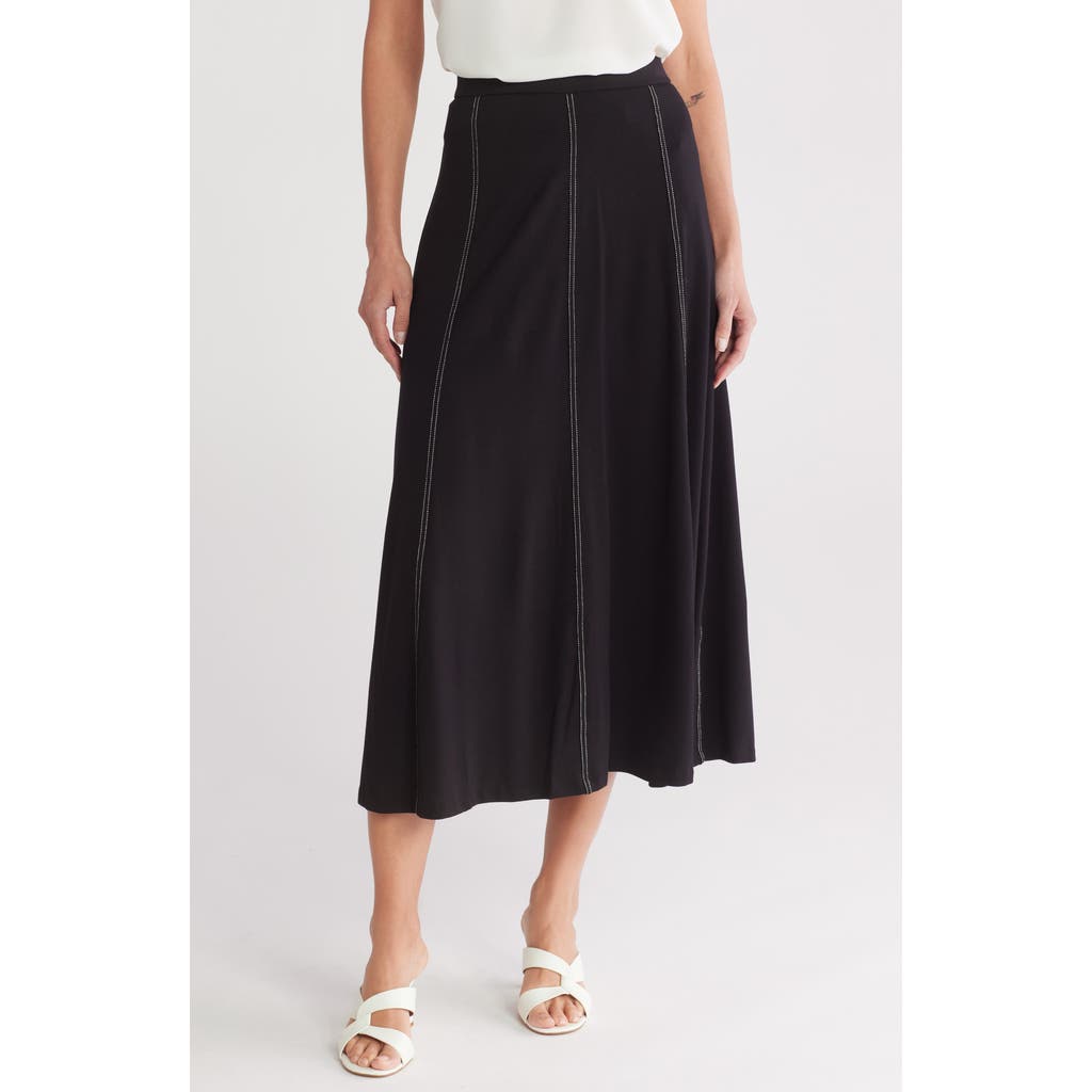 Halogen ® Paneled Midi Skirt In Rich Black