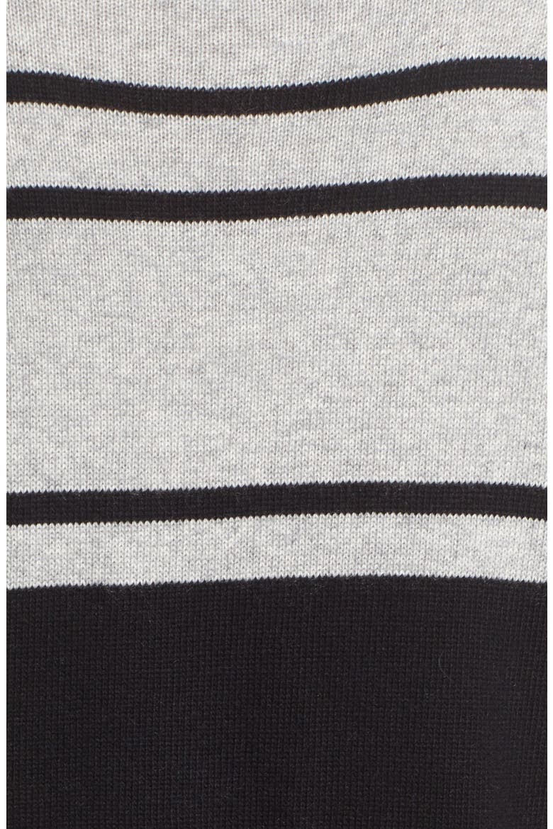 Treasure&Bond Stripe Pullover Sweater, Alternate, color, GREY HEATHER BLACK