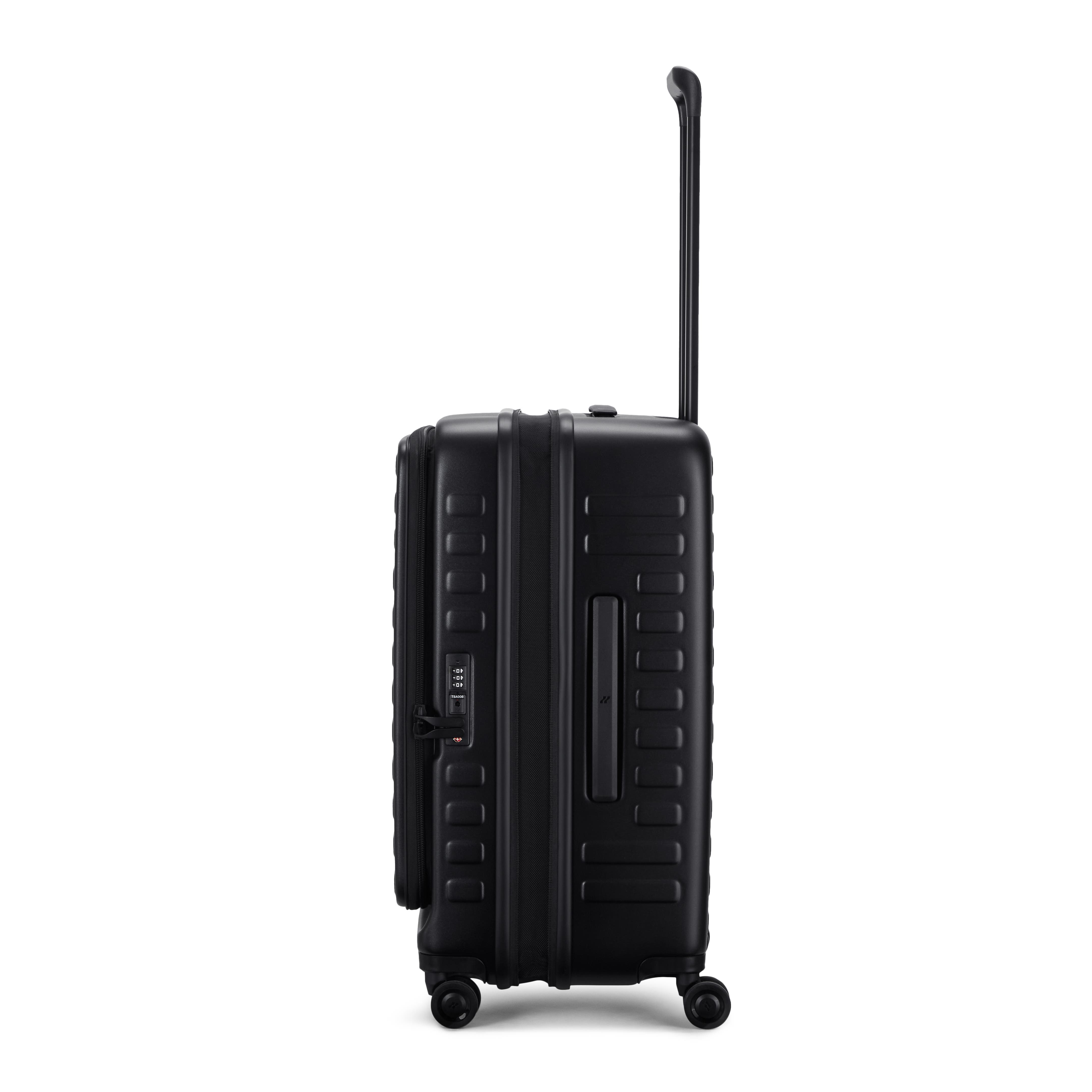 LOJEL Cubo Medium Check in 26 inch Lightweight Luggage, Alternate, color, Black