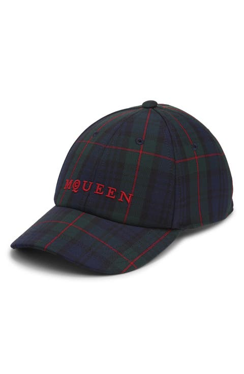 Plaid Logo Adjustable Baseball Cap
