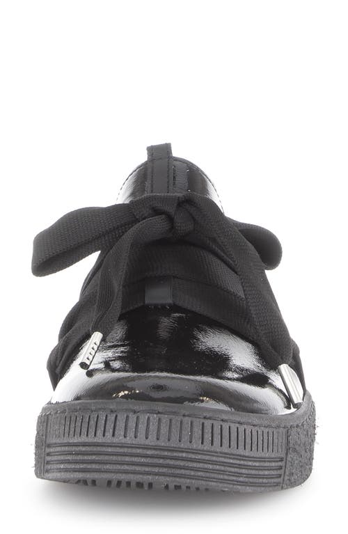 Gabor Leather Platform Sneaker In Black