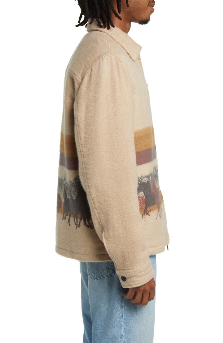 ONE OF THESE DAYS x Woolrich Stripe Overshirt, Alternate, color,