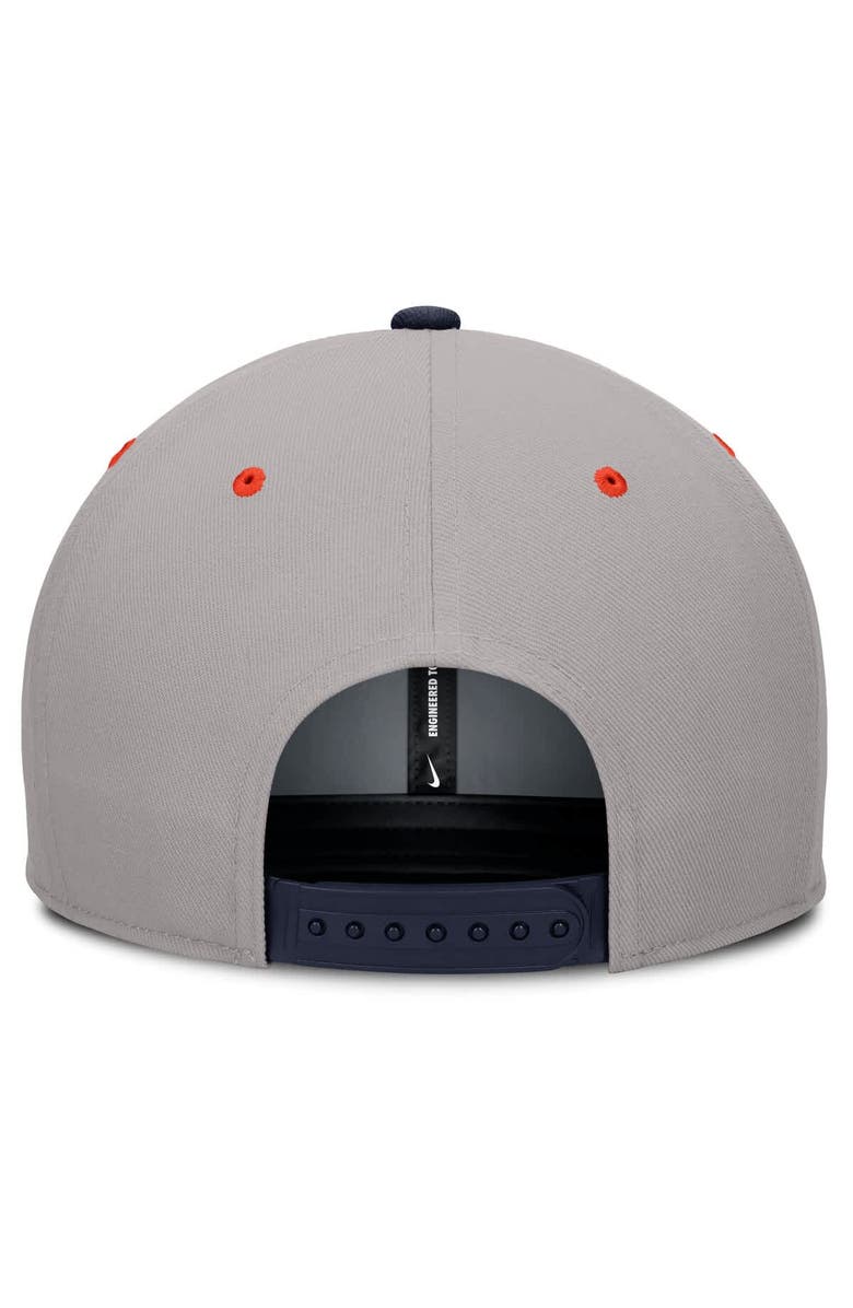 Nike Men's Nike Gray/Navy Auburn Tigers 2025 Sideline Campus Pro Local Snapback Hat, Alternate, color, 