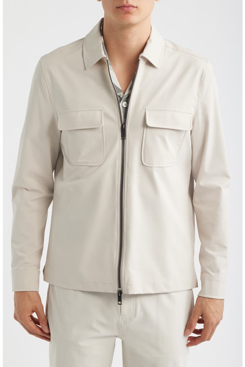 Ascend Zip-Up Shirt Jacket, Alternate, color, STONE
