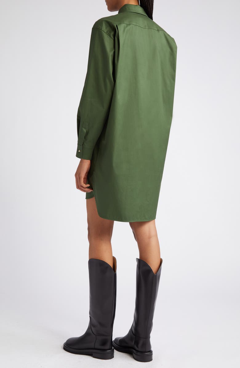 Max Mara Pucci Long Sleeve Stretch Cotton Shirtdress, Alternate, color, 