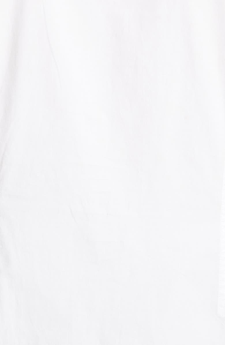 Ganni Ruffle Collar Cotton Poplin Shirt, Alternate, color, 