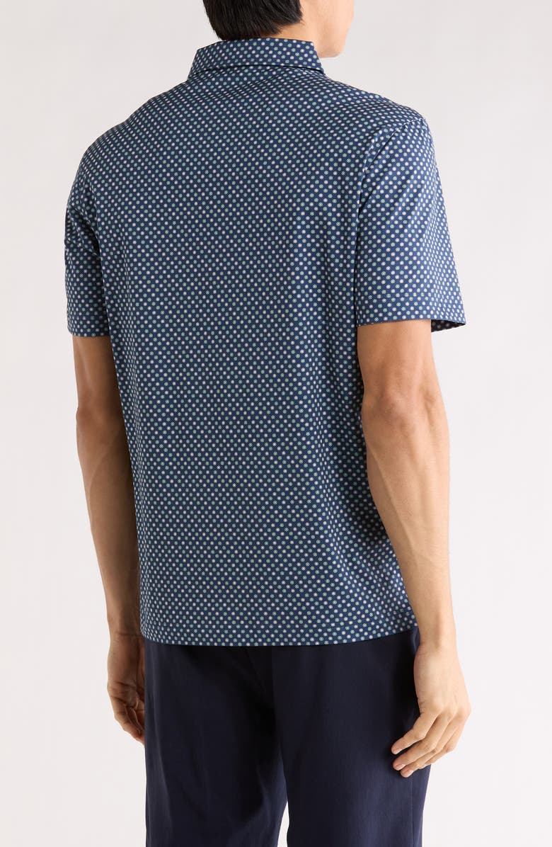 Bugatchi Vincent OoohCotton<sup>®</sup> Geo Print Polo, Alternate, color, Navy