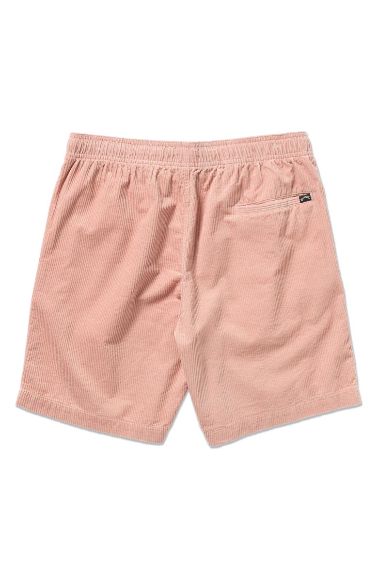 Billabong Larry Layback Cotton Corduroy Shorts, Alternate, color, Dusty Pink