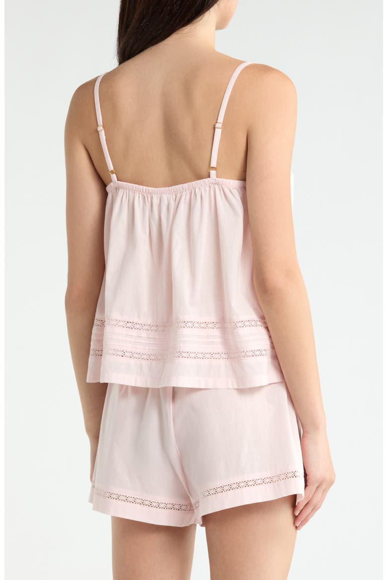 Peached Cotton Lawn Short Pajama Set, Alternate, color, PINK CRYSTAL