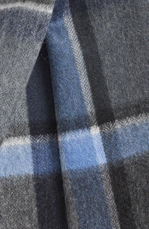 Andrew Stewart Plaid Cashmere Scarf In Blue