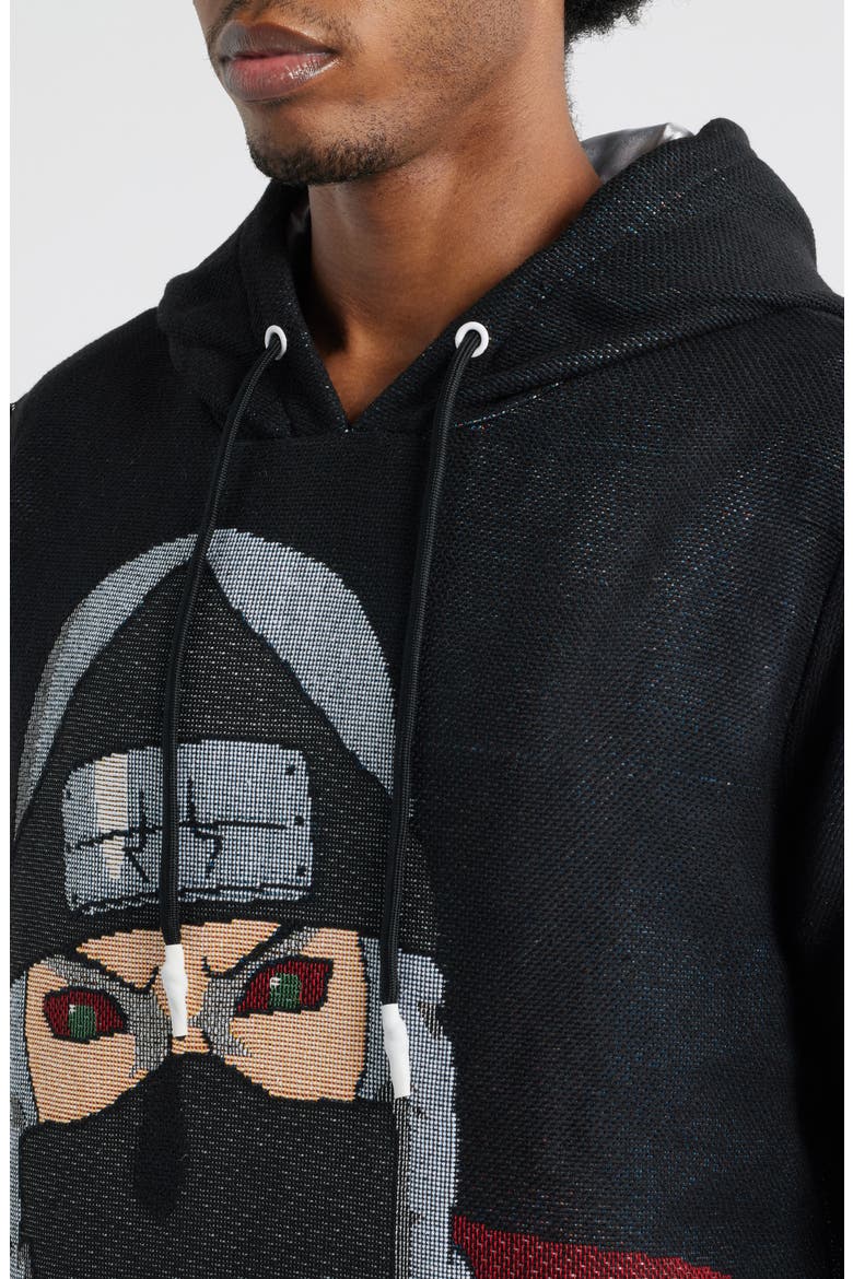 Kakuzu/Money Jacquard Hoodie, Alternate, color, BLACK