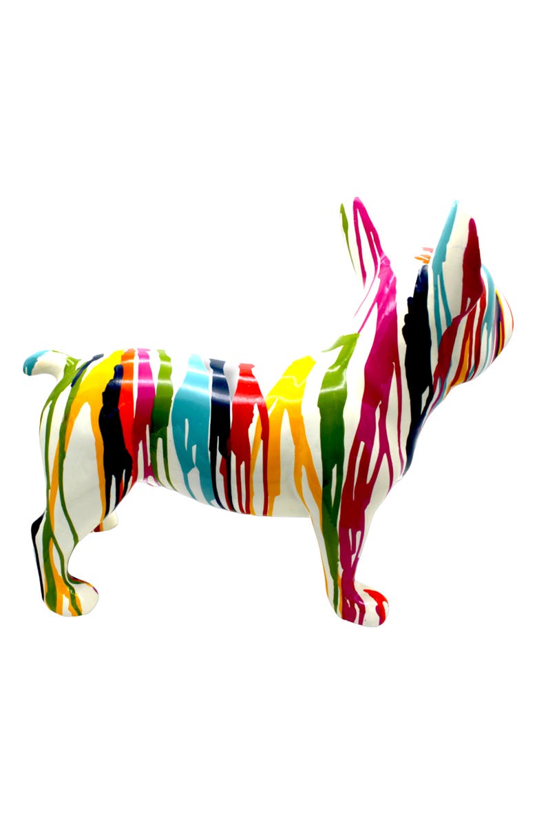 INTERIOR ILLUSIONS 17.5-Inch Graffiti Pup French Bulldog Statue, Alternate, color, Graffiti/Multi-Color