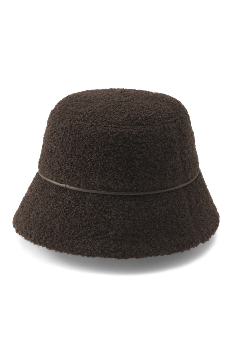 Seda Wool Blend Bucket Hat, Alternate, color, CHOCOLATE