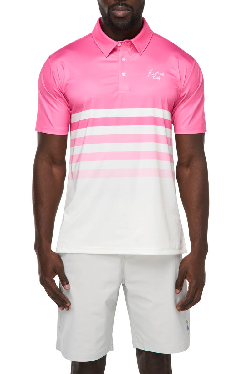 Eastside Golf Signature Polo, Main, color, Ombre Stripe Pink Cosmos