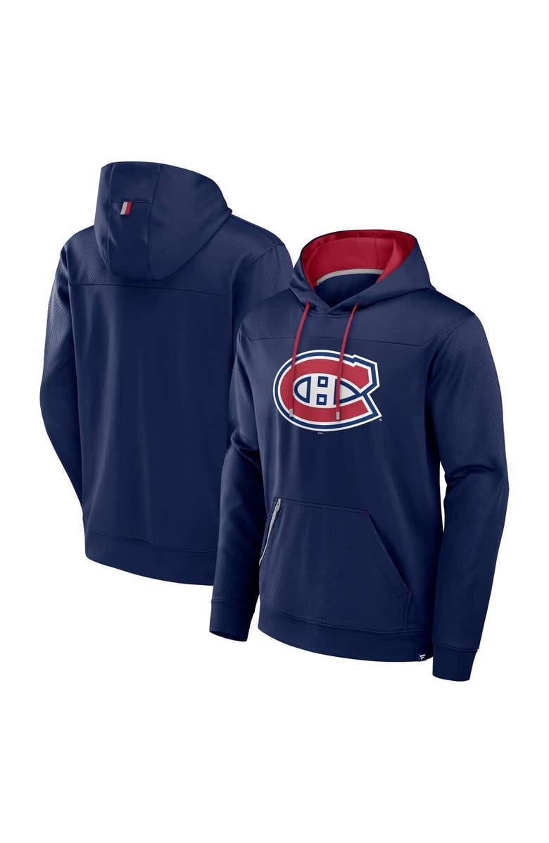 FANATICS Men's Fanatics  Navy Montreal Canadiens Defender Pullover Hoodie, Main, color, 