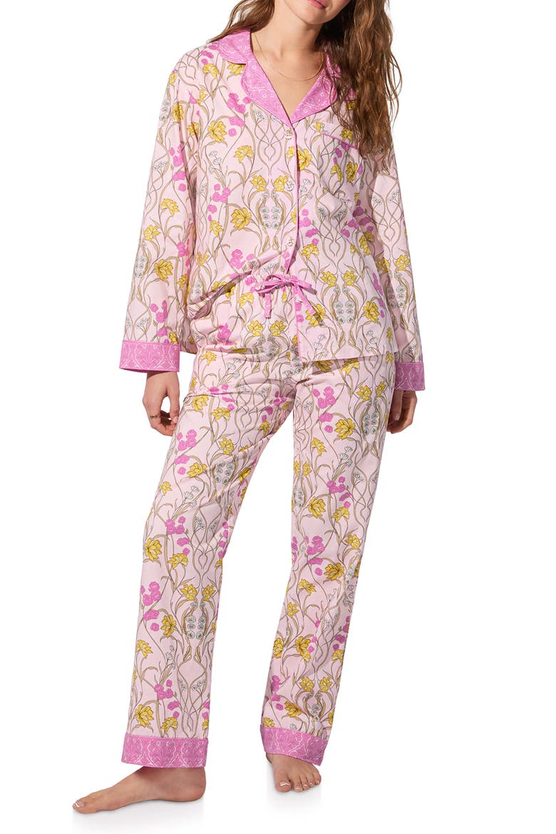 Organic Cotton Poplin Pajamas, Main, color, FLEUR NOUVEAU