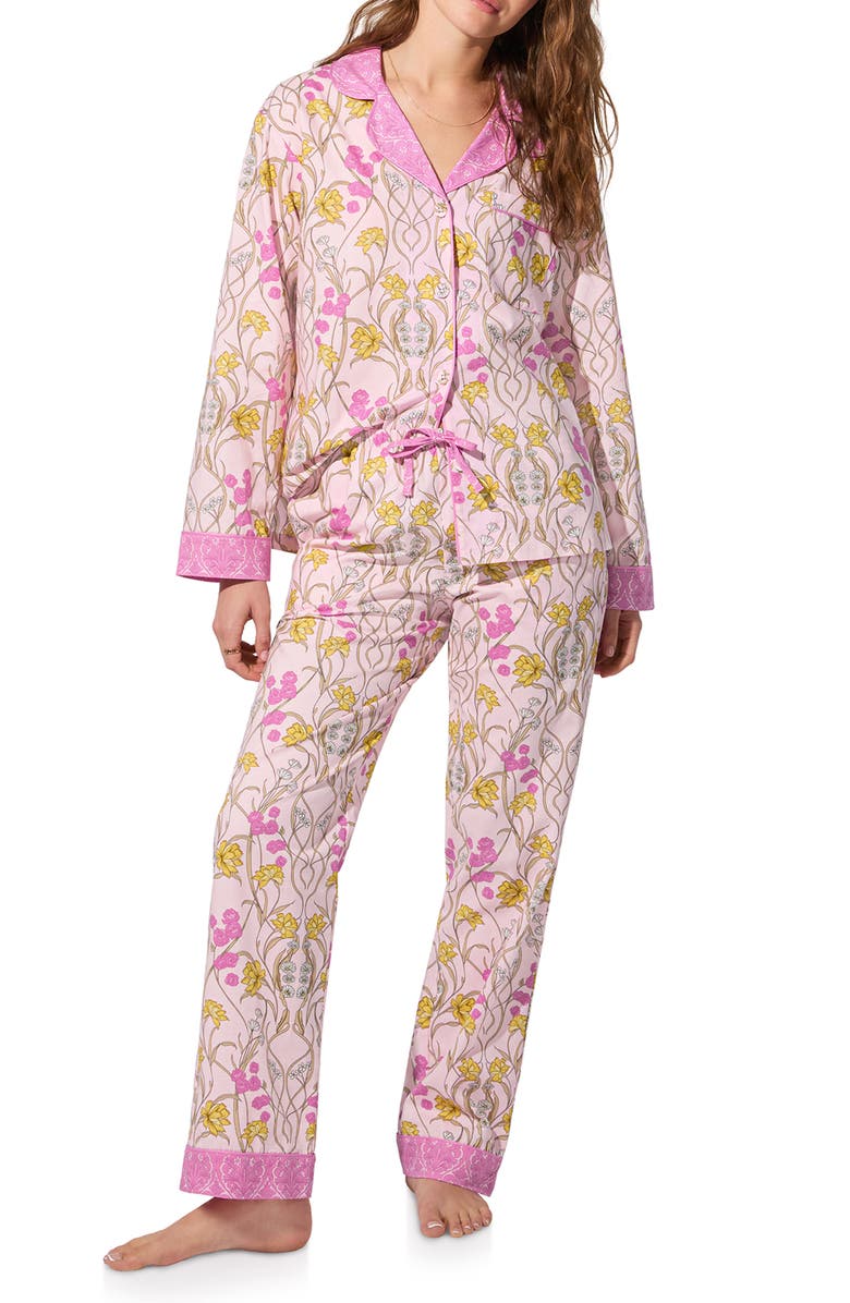 BedHead Pajamas Organic Cotton Poplin Pajamas, Main, color, Fleur Nouveau