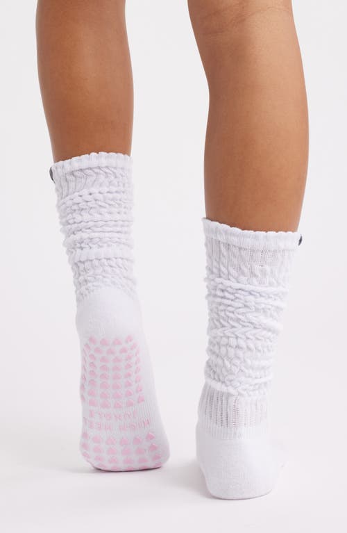 High Heel Jungle Assorted 3-pack Scrunch Premium Grip Socks In White