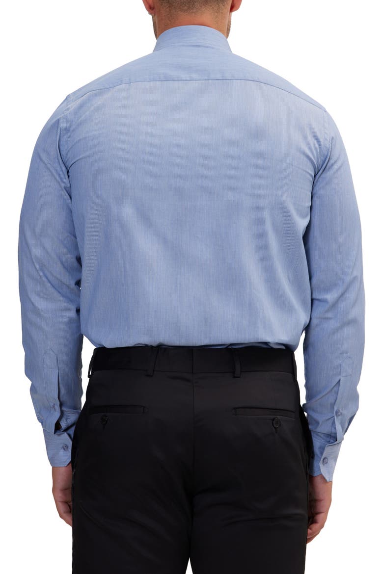 Dot French Placket Dress Shirt, Alternate, color, BLUE WHITE