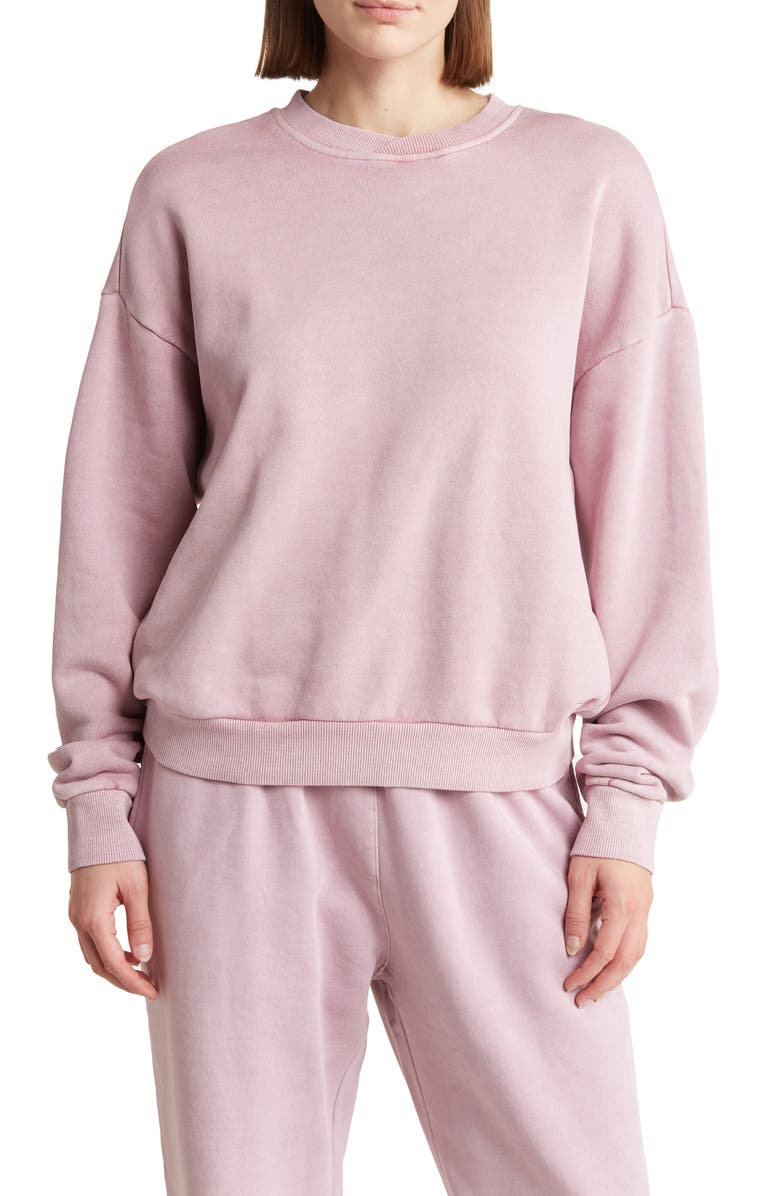 Reebok Cotton Crewneck Sweatshirt, Main, color, 