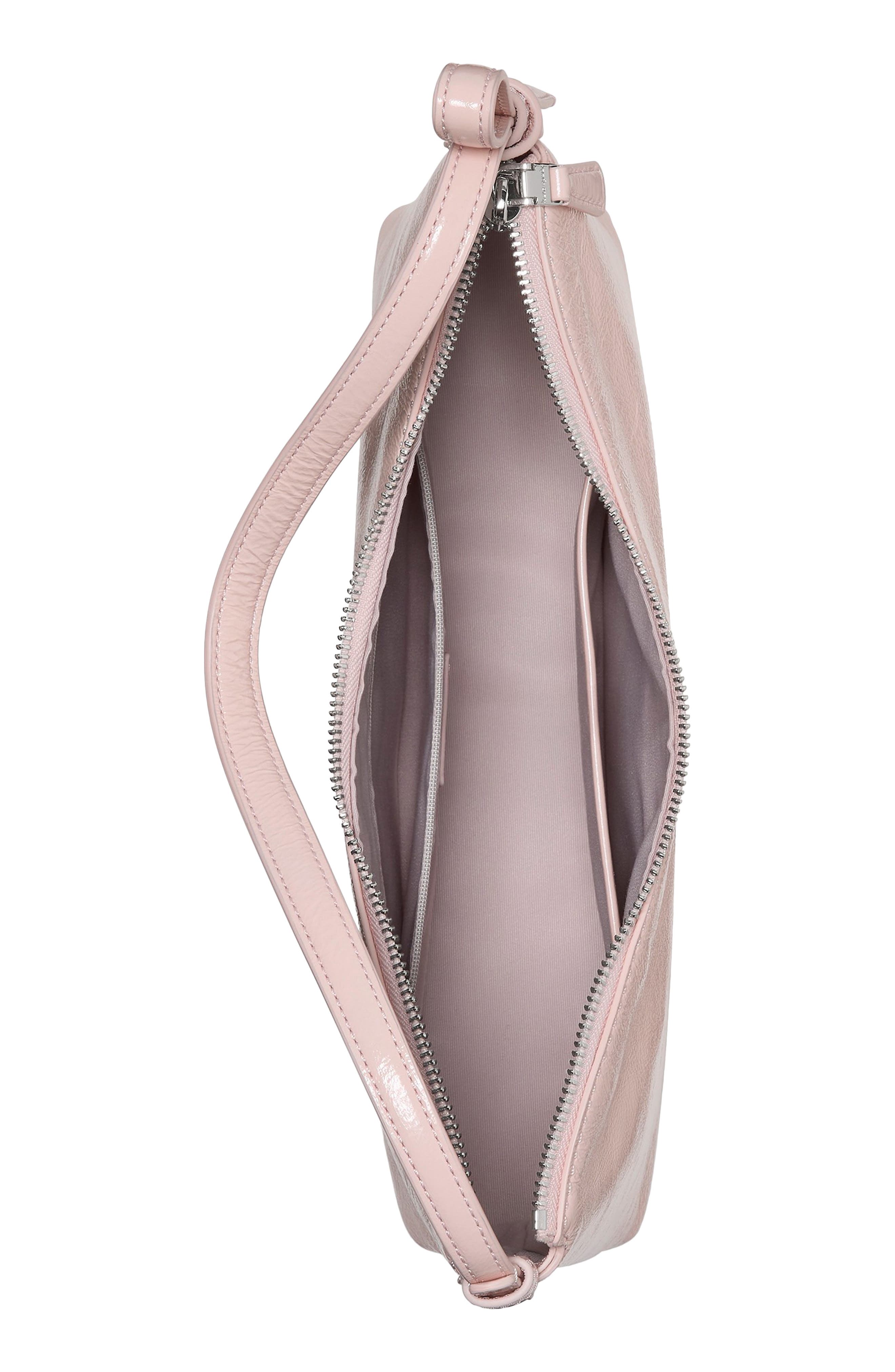 Kate Spade New York loop crinkle patent leather shoulder bag, Alternate, color, 