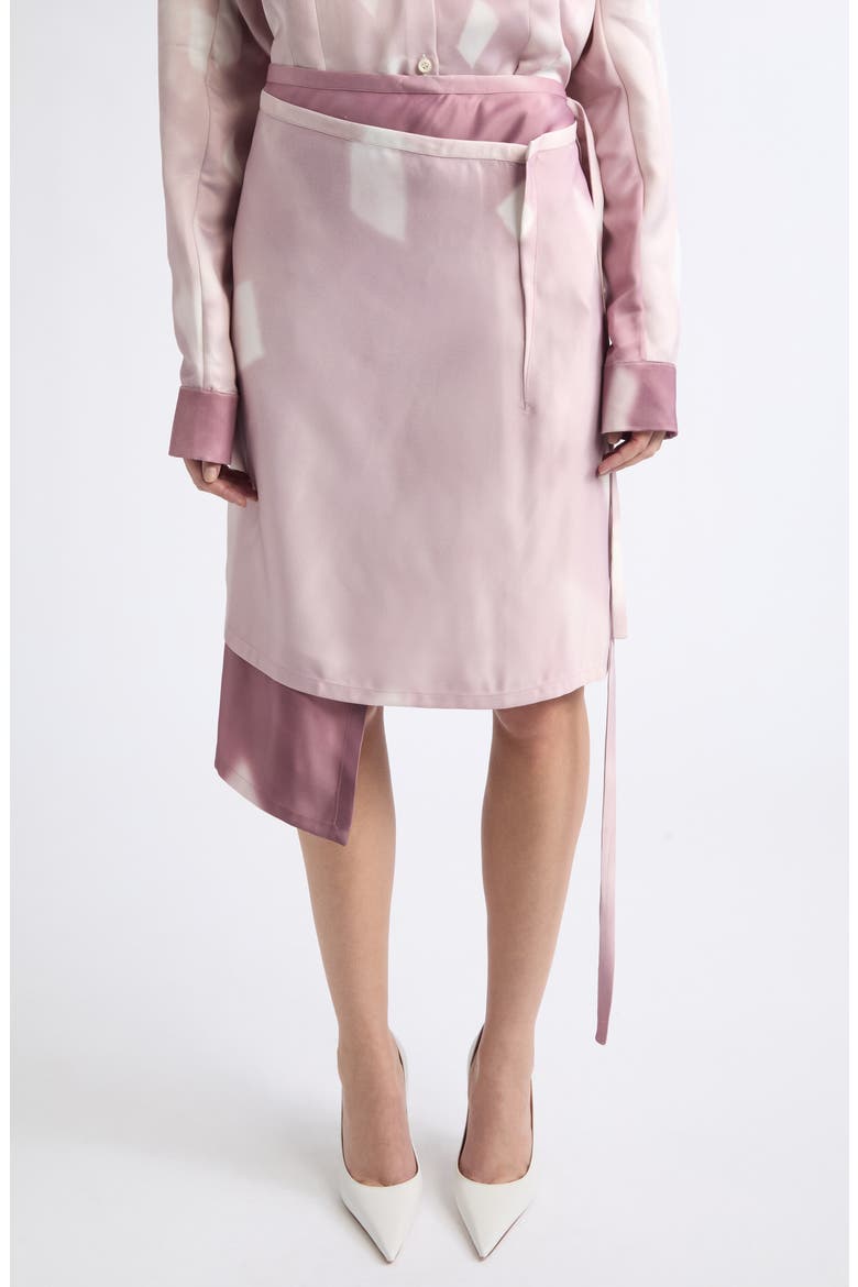 Print Wrap Skirt, Main, color, PINK