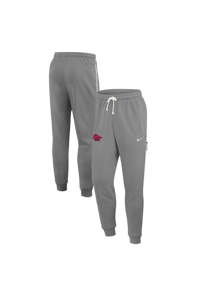 Men's Nike Heather Gray Arkansas Razorbacks 2025 Sideline Performance Taper Pants, Alternate, color, Heather Gray