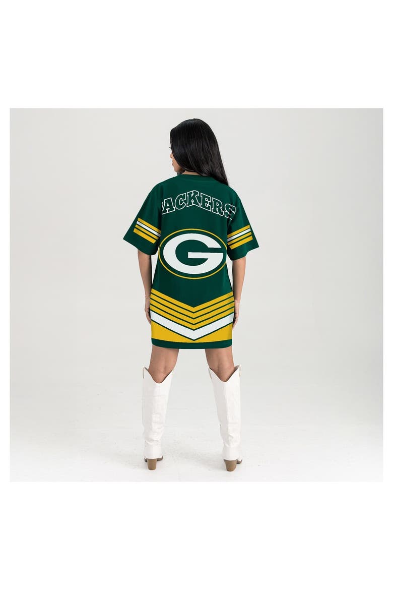 Women's Gameday Couture Green Green Bay Packers Perfect Score Vintage T-Shirt Dress, Alternate, color, Green