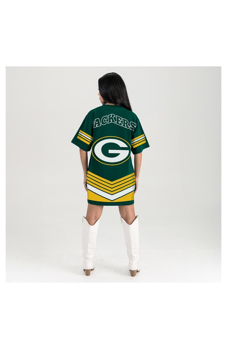 GAMEDAY COUTURE Women's Gameday Couture Green Green Bay Packers Perfect Score Vintage T-Shirt Dress, Alternate, color, Green