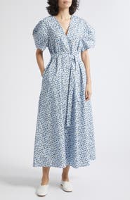 Marimekko Taivut Pikku Vikuri Ditsy Floral Cotton Midi Dress