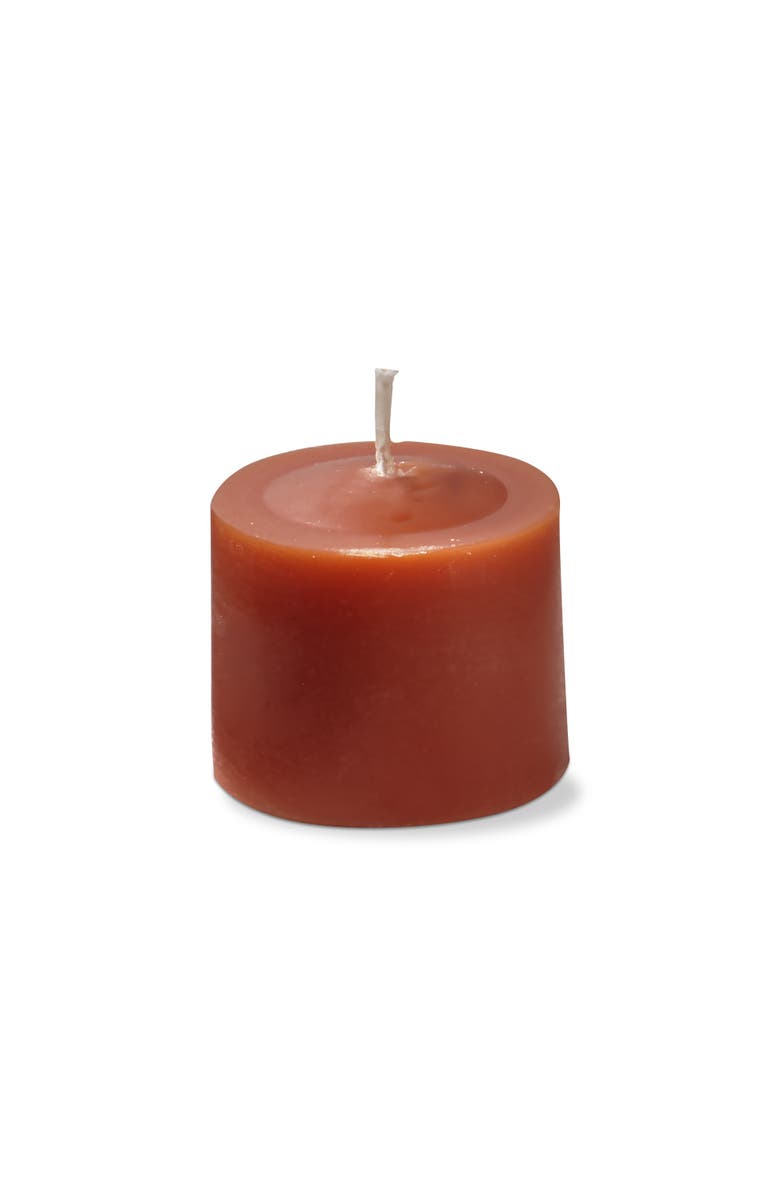 tag Color Studio Votive Candles Set of 12 Burnt Siena Wax, Main, color, Orange