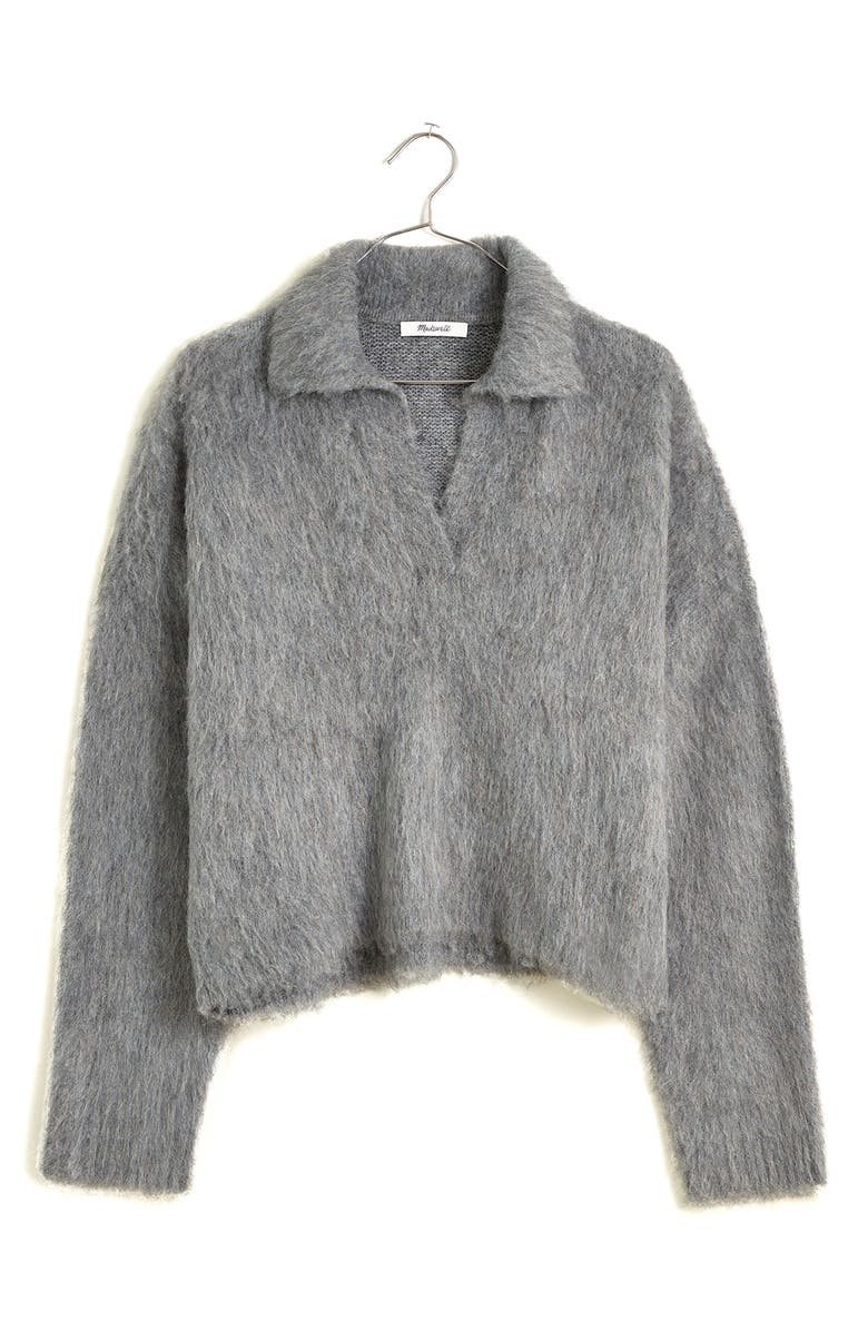 Madewell Brushed Polo Sweater, Main, color, 